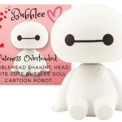 Bubblee, Bobblehead white cute doll cartoon robot figure, auto interior decor, home decor