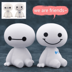 Bubblee and Bubbloo, Bobbleheads white cute doll cartoon robot figure, auto interior decor, home decor